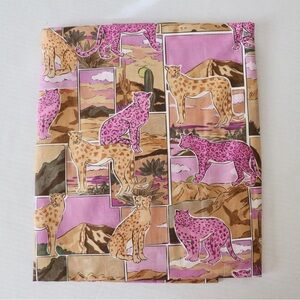 Desert cheetah print cotton poplin fabric, 2.5 yards